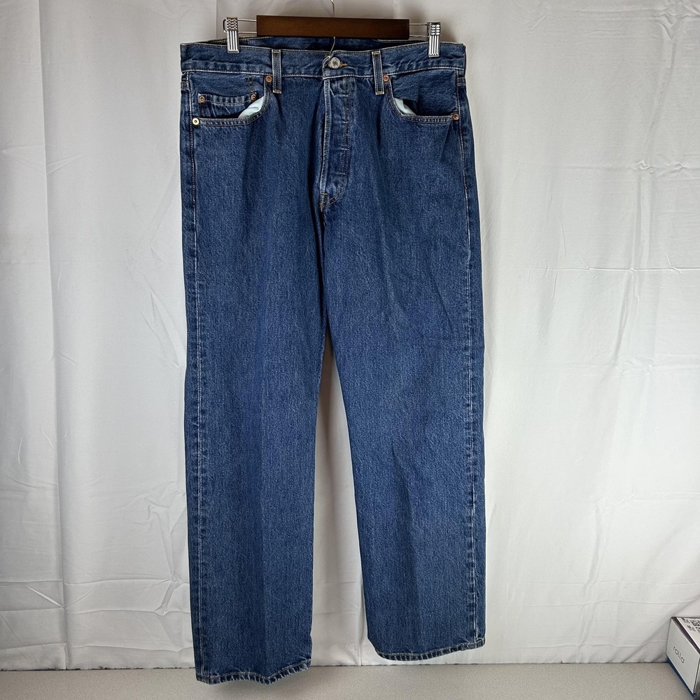 VTG Levis‎ 501 Jeans Mens 36x30 (fit 34x30) Blue Button Fly Straight Leg Denim